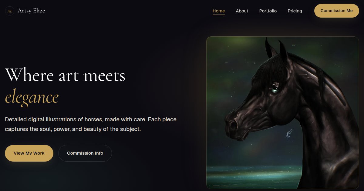 Artsy Elize · Digital Equine Artist · Custom Horse Portraits