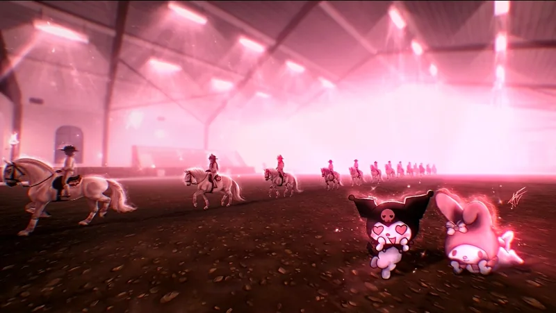 Inside the show tent
